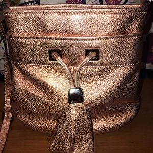 📌SOLD‼️ B Makowsky  leather Crossbody ROSE GOLD